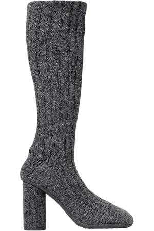 Bottega Veneta Buty, Kobieta, Czarny, 41 EU, Wysoka pięta wełniana elastyczna bota
