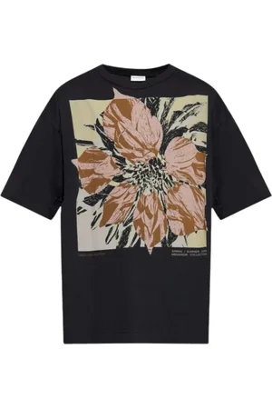 DRIES VAN NOTEN Koszulki, Kobieta, Czarny, M, Czarna koszulka Huin