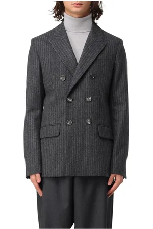 Ami Kurtki, Mężczyzna, Szary, M, Pinstripe Suit Jacket