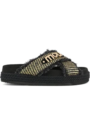 Mou Buty, Kobieta, Czarny, 40 EU, Czarna Sandał Krzyż-Rope