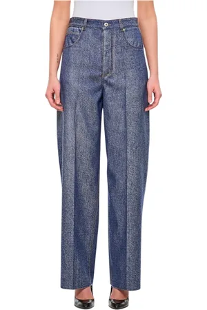 Bottega Veneta Jeansy, Kobieta, Niebieski, S, Klasyczne Niebieskie Spodnie Wide Leg