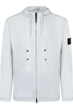 Stone Island Kurtki, Mężczyzna, Niebieski, S, Regulowany kurtka z długim rękawem