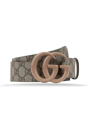 Gucci Akcesoria, Mężczyzna, Zielony, 105 CM, Męski pasek skórzany z klamrą z logo