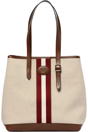 Bally Torebki, Kobieta, Beżowy, ONE SIZE, Torba Torebka z Kanwy i Skóry