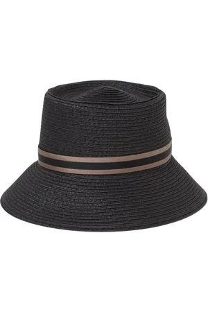 Borsalino Akcesoria, Kobieta, Czarny, ONE SIZE, Elegancki kapelusz słoneczny z wstążką