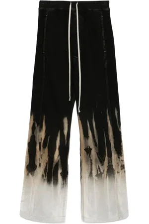 Rick Owens Spodnie, Kobieta, Wielobarwność, M, Denim, Czarne spodnie Terra Denim Pusher