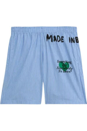 BARROW Szorty, Mężczyzna, Niebieski, S, Bawełna, Paski Popeline Unisex Szorty Niebieskie