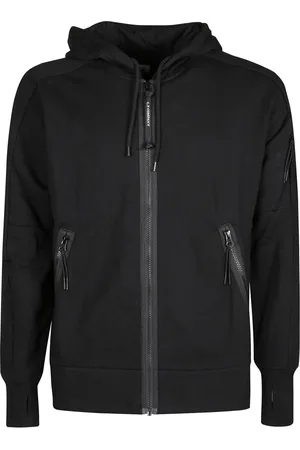 C.P. Company Bluzy, Mężczyzna, Czarny, M, Bluzy z kapturem - Otwarty Styl