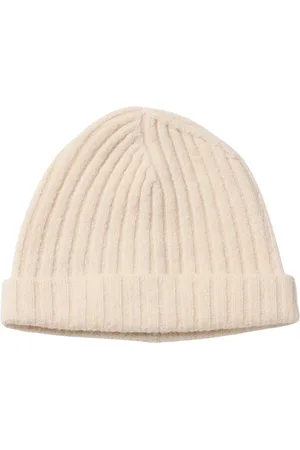 Jil Sander Akcesoria, Kobieta, Beżowy, ONE SIZE, Kaszmir, Elegancki Zestawiony z Kaszmiru Beanie Czapka