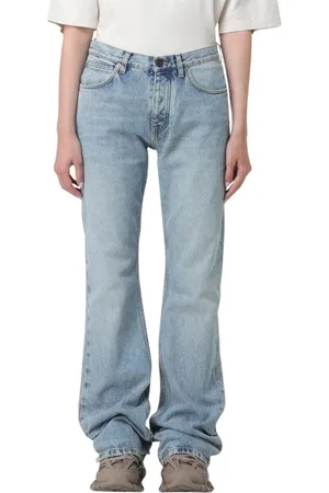 Balenciaga Jeansy, Kobieta, Niebieski, W29, Len, Luźne Jeansyy w Jasnym Kolorze, Styl Casualowy