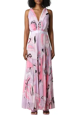 Pinko Sukienki, Kobieta, Wielobarwność, XS, Kwiatowa Sukienka Maxi