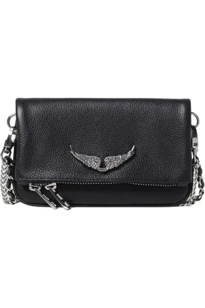 Zadig & Voltaire Torebki, Kobieta, Szary, ONE SIZE, Elegancka Torba na Ramię z Rzemieniem
