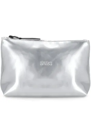 Rains Torebki, Kobieta, Szary, ONE SIZE, Srebrna Pochette Torba z Zapięciem na Zamek