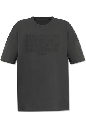 Maison Margiela Koszulki, Mężczyzna, Szary, S, T-shirt z logo