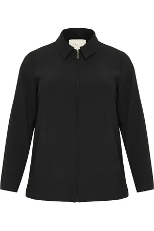 Kaffe Kurtki, Kobieta, Czarny, 5XL, Stylowa Czarna Głęboka Kurtka