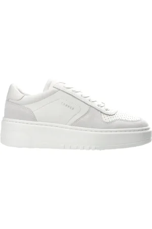 Copenhagen Shoes Buty, Kobieta, Biały, 38 EU, Skóra, Retro skórzane trampki w białym