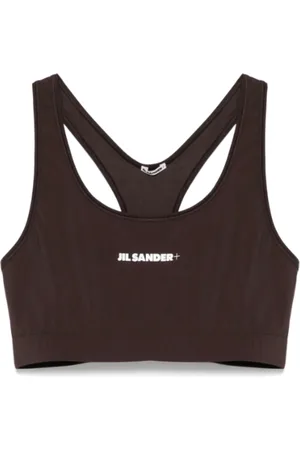 Jil Sander Sport, Kobieta, brązowy, M, Poliester, Sportowy Top Genache