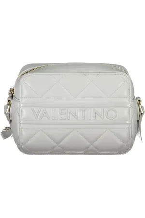 Valentino by Mario Valentino Torebki, Kobieta, Szary, ONE SIZE, Len, Szara Damska Torebka z Regulowanym Paskiem