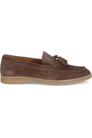 SANGIORGIO Buty, Mężczyzna, brązowy, 44 EU, Zamsz, Szara Tassel Loafer