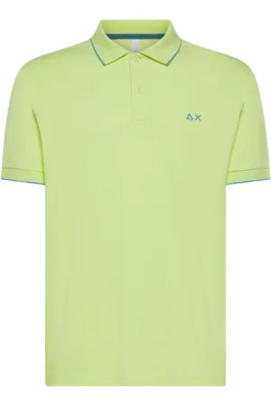 sun68 Koszulki, Mężczyzna, Żółty, M, Żółte Polo z Paskami T-shirty i Pola