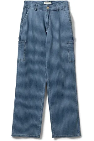 Sofie Schnoor Jeansy, Kobieta, Niebieski, XL, Spodnie w Paski z Inspiracją Cargo