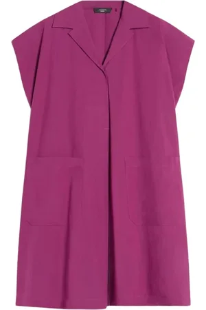 Max Mara Sukienki, Kobieta, Fioletowy, S, Bawełna, Elegancka bawełniana sukienka w stylu polo