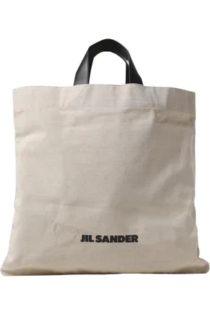 Jil Sander Torebki, Kobieta, Beżowy, ONE SIZE, Minimalist Canvas Tote Bag