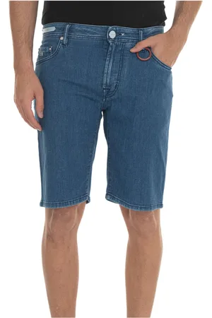 sartoria tramarossa Szorty, Mężczyzna, Niebieski, W34, Denim, Spersonalizowane Szorty Denim Bermuda