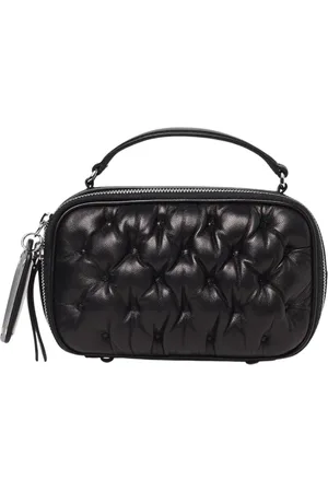 Maison Margiela Torebki, Kobieta, Czarny, ONE SIZE, Czarna Pikowana Mini Kopertówka