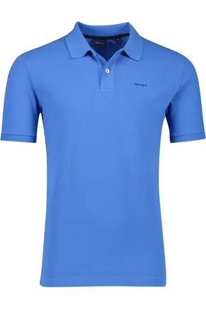 GANT Koszulki, Mężczyzna, Niebieski, 3XL, Bawełna, Koszulka Polo z Krótkim Rękawem