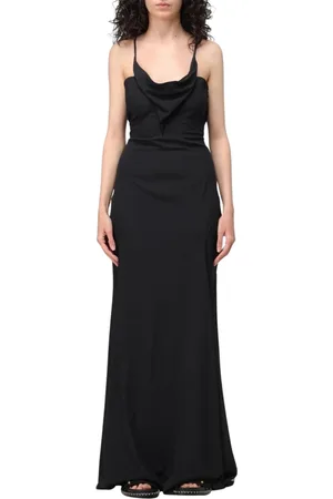 Isabel Marant Sukienki, Kobieta, Czarny, M, Rayon, Czarna Sukienka Maxi Elegancki Styl