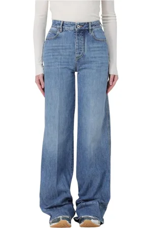 Bottega Veneta Jeansy, Kobieta, Niebieski, S, Denim, Klasyczne Niebieskie Jeansyy Wide Leg