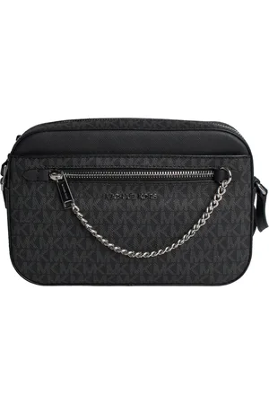 Michael Kors Torebki, Kobieta, Czarny, ONE SIZE, Skóra, Torba na ramię z nadrukiem logo
