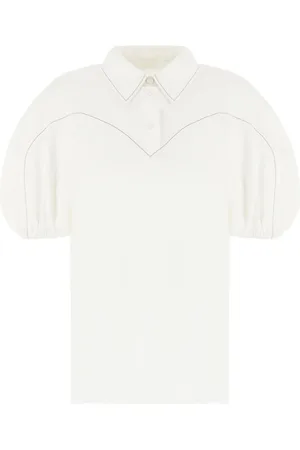 Chloé Koszulki, Kobieta, Beżowy, 2XS, Bawełna, Polo Shirt