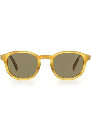 DB EYEWEAR BY DAVID BECKHAM Akcesoria, unisex, Żółty, 49 MM, Stylowe okulary przeciwsłoneczne dla mężczyzn