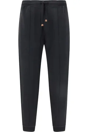 Brunello Cucinelli Spodnie, Mężczyzna, Czarny, M, Elegant Jogger Sweatpants