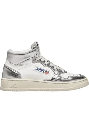 Autry Buty, Kobieta, Biały, 37 EU, Białe Skórzane Sneakersy Styl Vintage