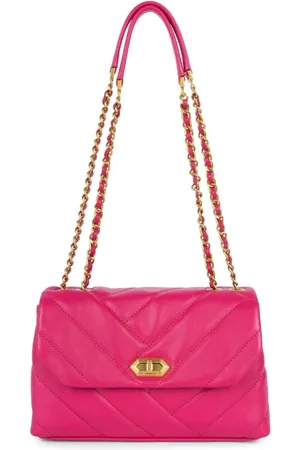 Lancaster Torebki, Kobieta, Różowy, ONE SIZE, Miękka Pikowana Klapa na Ramię Fuchsia