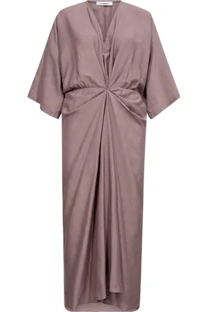 Co`Couture Sukienki, Kobieta, Różowy, S, Elegancka Sukienka z Kokardą w Old Rose
