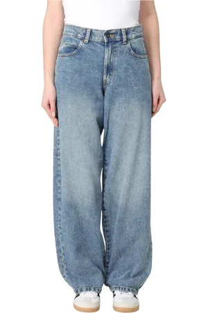 Dickies Jeansy, Kobieta, Niebieski, W28, Luźne jeansy z szerokimi nogawkami
