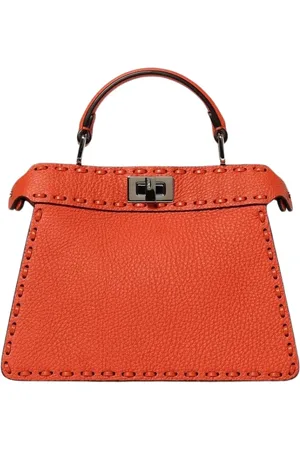 Fendi Torebki, Kobieta, Pomarańczowy, ONE SIZE, Luksusowa skórzana torba na ramię