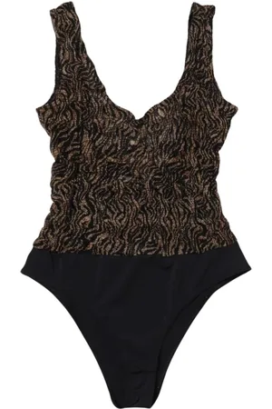 Nanushka Koszulki, Mężczyzna, brązowy, M, Brązowy Zebra Print Mesh Top