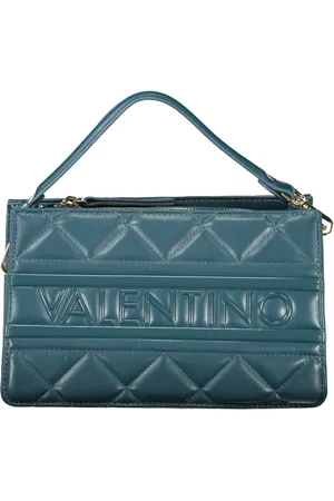 Valentino by Mario Valentino Torebki, Kobieta, Zielony, ONE SIZE, Len, Zielona torba na ramię z odpinanym paskiem