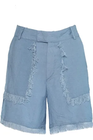 Hest Szorty, Kobieta, Niebieski, L, Denim, Lila lniane spodnie szorty Faded Denim