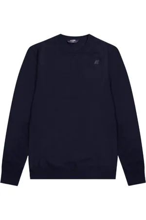 K-Way Bluzy, Mężczyzna, Niebieski, S, Granatowy Sweter Bawełniany Model Sebastien
