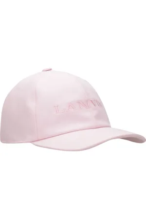 Lanvin Akcesoria, Kobieta, Różowy, L, Bawełna, Różowy Baseball Bawełna Daszek Wyhaftowany Kapelusz