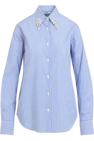 Prada Bluzki, Kobieta, Niebieski, 2XS, Niebieska Koszula Elegancki Styl