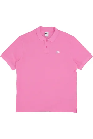 Nike Koszulki, Mężczyzna, Różowy, S, Podstawowa Koszulka Polo Wesoły Różowy/Biały