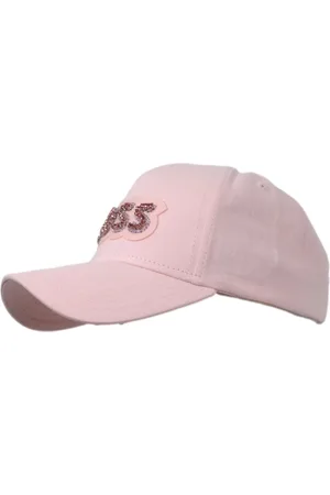 HUGO BOSS Akcesoria, Mężczyzna, Różowy, ONE SIZE, Bawełna, Błyszczący Logo Kapelusz z Daszkiem Lilyan-St