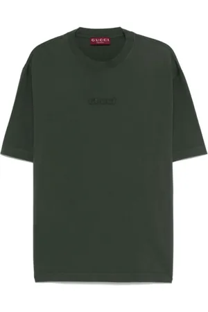 Gucci Koszulki, Mężczyzna, Zielony, XL, Las Crew Neck T-shirt